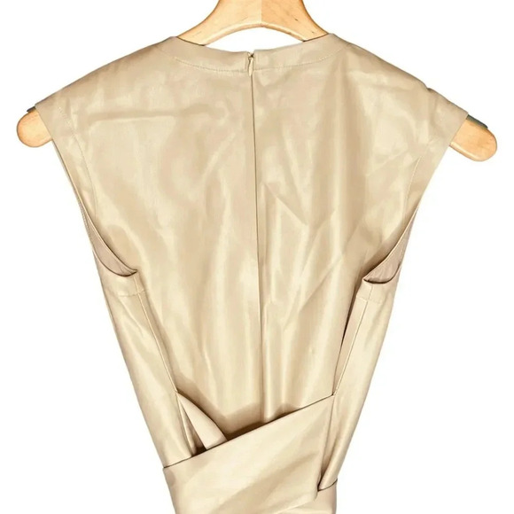 Modern Citizen Pilar Vegan Leather Tie-Front Midi Dress - Picture 12 of 16